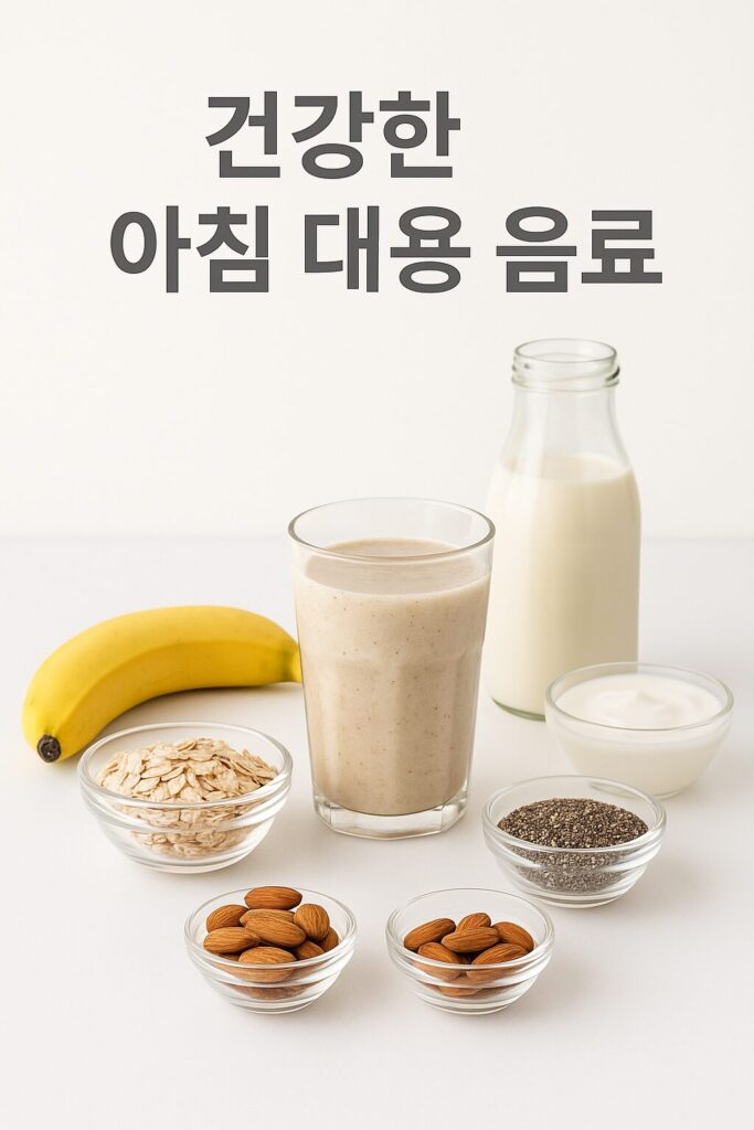 건강한 아침 대용 음료 예시 이미지