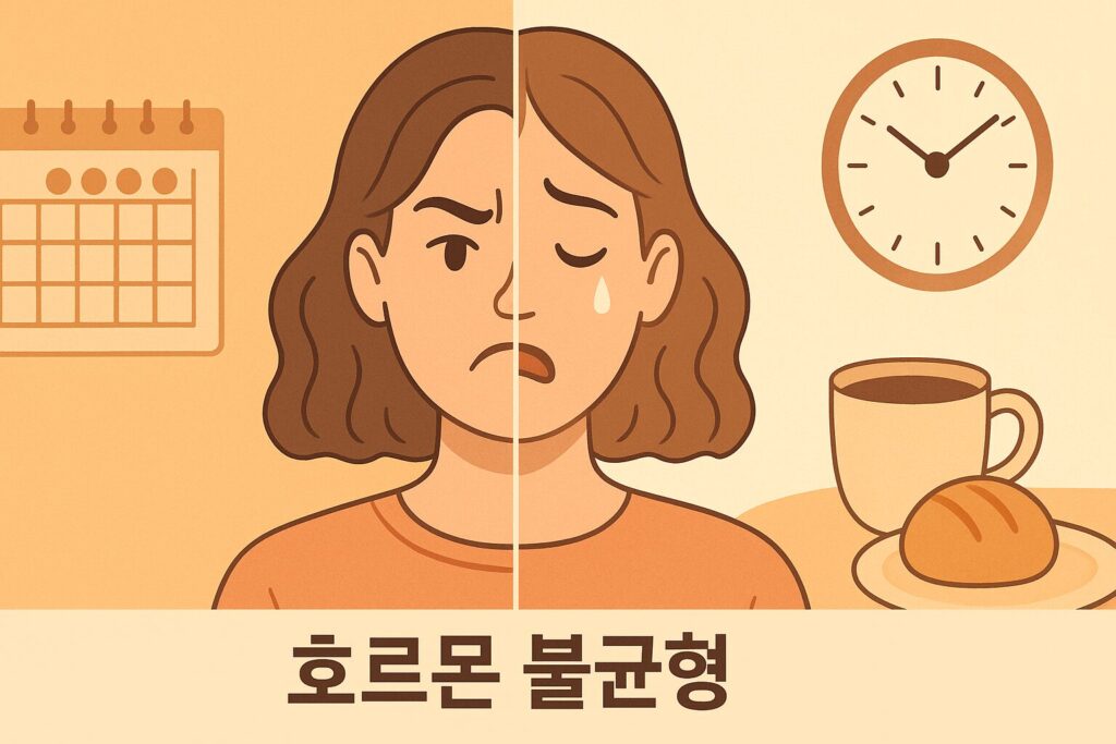 스트레스와 호르몬 불균형 이미지