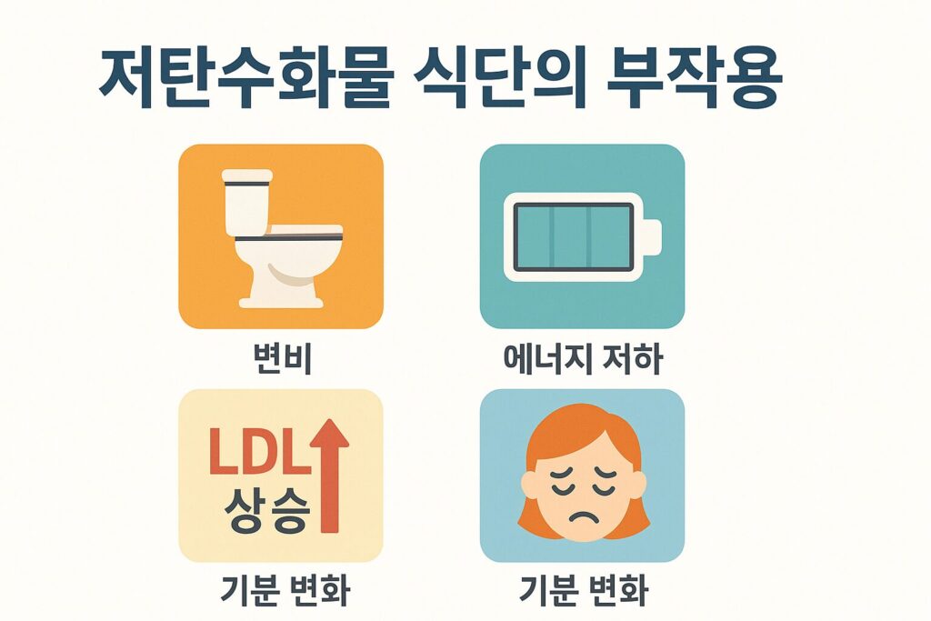 저탄수화물 식단의 부작용 인포그래픽