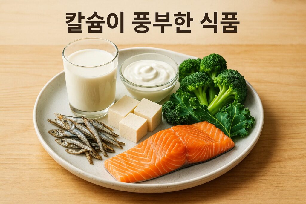 칼슘이 풍부한 식품 예시