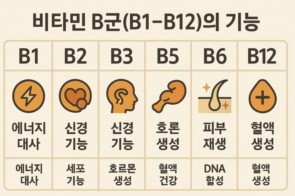 비타민 B군 종류별 기능