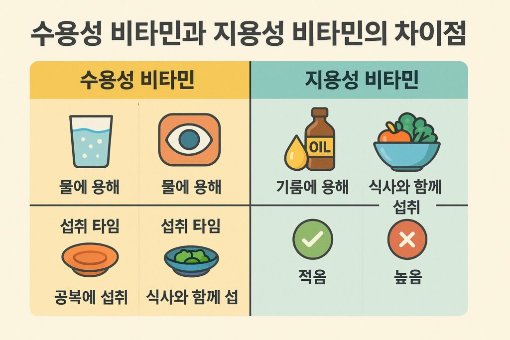 수용성 vs 지용성