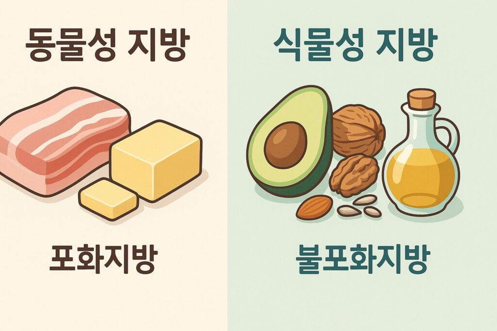 동물성 지방 vs 식물성 지방 비교