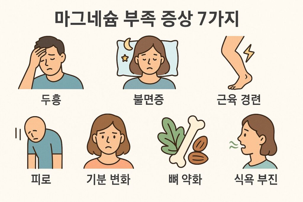 마그네슘 부족 7가지 신호