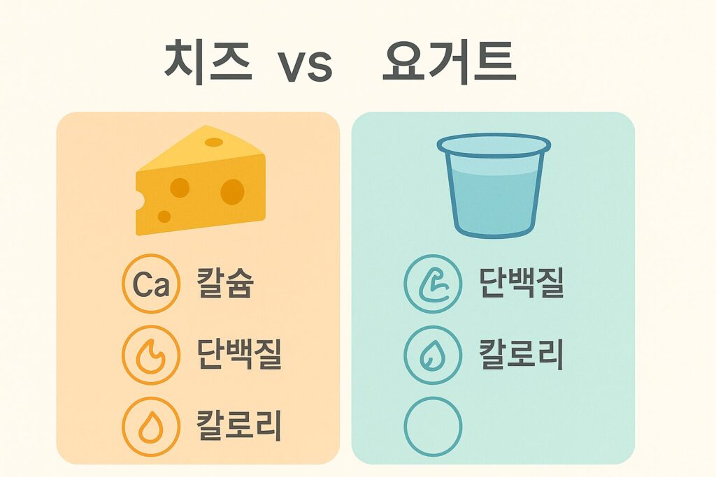 영양소 비교 인포그래픽