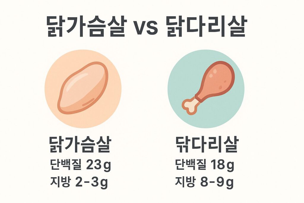 단백질·지방 비교 인포그래픽